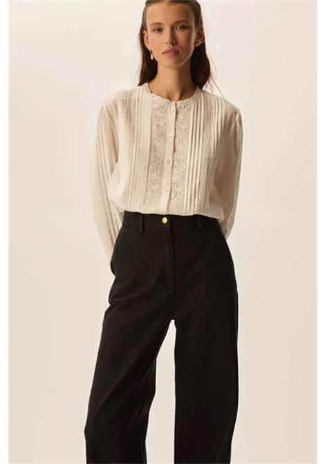 Des Petits Hauts Éternel Écru Embroidered Cotton Voile Blouse Des Petits Hauts |  | 1H250478ECRU